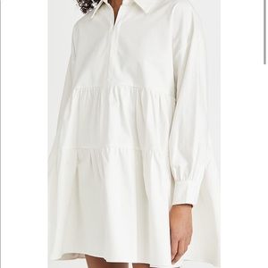 En Saison white tiered mini dress - XS